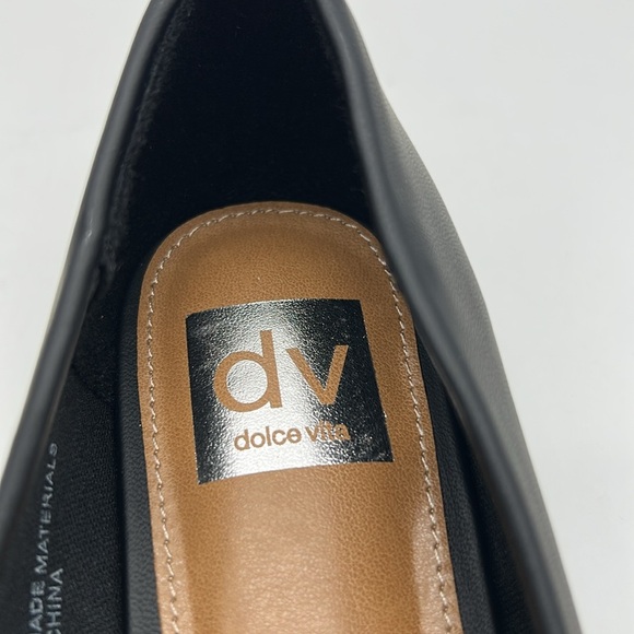DV by Dolce Vita Malanie Black Vegan Leather Cap-Toe Flats Women’s Size 7 NWT - Picture 10 of 11